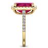 9 Carat Ruby and Diamond Ring In 14 Karat Yellow Gold Image-4