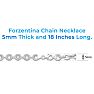 925 Sterling Silver Forzentina 5mm Chain Necklace, 18 Inches Image-3
