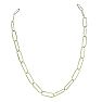 14 Karat Yellow Gold Over Sterling Silver Textured Paperclip Chain Necklace, 20 Inches Image-1