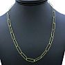 14 Karat Yellow Gold Over Sterling Silver Textured Paperclip Chain Necklace, 20 Inches Image-3