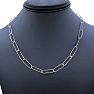 925 Sterling Silver Textured Paperclip Chain Necklace, 18 Inches Image-3