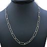 925 Sterling Silver Textured Paperclip Chain Necklace, 20 Inches Image-3