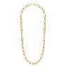 14 Karat Yellow Gold Over Sterling Silver Paperclip Chain Necklace, 20 Inches Image-1