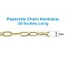 14 Karat Yellow Gold Over Sterling Silver Paperclip Chain Necklace, 20 Inches Image-4