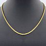 14 Karat Yellow Gold Over Sterling Silver Basket Chain Necklace, 18 Inches Image-3