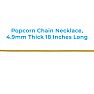 14 Karat Yellow Gold Over Sterling Silver 4.9mm Popcorn Chain Necklace, 18 Inches Image-3