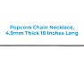 925 Sterling Silver 4.9mm Popcorn Chain Necklace, 18 Inches Image-3