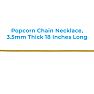 14 Karat Yellow Gold Over Sterling Silver 3.5mm Popcorn Chain Necklace, 18 Inches Image-3