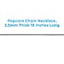 925 Sterling Silver 3.5mm Popcorn Chain Necklace, 18 Inches Image-3