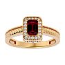 0.85 Carat Antique Style Ruby and Diamond Ring in 10 Karat Yellow Gold Image-1
