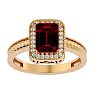 2 Carat Antique Style Ruby and Diamond Ring in 14 Karat Yellow Gold Image-1