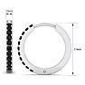 1/5 Carat Black Diamond Mens Hoop Earrings In 14 Karat White Gold Image-5
