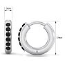 1/4 Carat Black Diamond Mens Hoop Earrings In 14 Karat White Gold Image-5