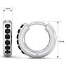 1/3 Carat Black Diamond Mens Hoop Earrings In 14 Karat White Gold Image-5