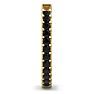 0.06 Carat Black Diamond Single Mens Hoop Earring In 14 Karat Yellow Gold Image-3