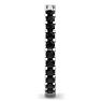 1/10 Carat Black Diamond Single Mens Hoop Earring In 14 Karat White Gold Image-3