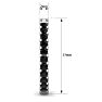 1/10 Carat Black Diamond Single Mens Hoop Earring In 14 Karat White Gold Image-5