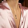 2 Carat Round Brilliant Moissanite Necklace in 14 Karat yellow Gold. Incredible, Large Gorgeous Round Moissanite Image-3