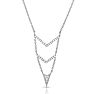 1/4 Carat Diamond Arrow V Necklace In Sterling Silver, 18 Inches Image-1