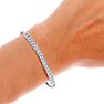 1/10 Carat Diamond Adjustable Bolo Slide Tennis Bracelet In Sterling Silver Image-4