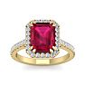 4 Carat Ruby and Diamond Ring In 14 Karat Yellow Gold Image-1