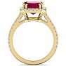 4 Carat Ruby and Diamond Ring In 14 Karat Yellow Gold Image-5