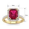 4 Carat Ruby and Diamond Ring In 14 Karat Yellow Gold Image-7