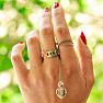 1/2 Carat Rainbow Pride Gemstone Ring In 14 Karat White Gold Image-3
