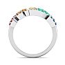 1/2 Carat Rainbow Pride Gemstone Ring In 14 Karat White Gold Image-4