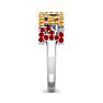 1/2 Carat Rainbow Pride Gemstone Ring In 14 Karat White Gold Image-5
