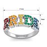 1/2 Carat Rainbow Pride Gemstone Ring In 14 Karat White Gold Image-6