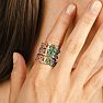 1/2 Carat Rainbow Pride Gemstone Ring In 14 Karat White Gold Image-8