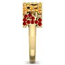 1/2 Carat Rainbow Pride Gemstone Ring In 14 Karat Yellow Gold Image-4