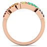 1/2 Carat Rainbow Pride Gemstone Ring In 14 Karat Rose Gold Image-3