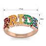 1/2 Carat Rainbow Pride Gemstone Ring In 14 Karat Rose Gold Image-5