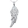 Diamond Wing Necklace, Nearly 1/2 Carat of Natural Rose Cut Diamonds, 18 Inches. Totally On Trend! Image-1