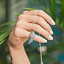 Diamond Wing Necklace, Nearly 1/2 Carat of Natural Rose Cut Diamonds, 18 Inches. Totally On Trend! Image-4