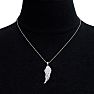 Diamond Wing Necklace, Nearly 1/2 Carat of Natural Rose Cut Diamonds, 18 Inches. Totally On Trend! Image-5