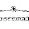 1 Carat Diamond Bolo Bracelet In 14 Karat White Gold, Adjustable 6-9 inches Image-5