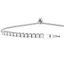 1 Carat Diamond Bolo Bracelet In 14 Karat White Gold, Adjustable 6-9 inches Image-7