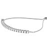 3 Carat Diamond Bolo Bracelet In 14 Karat White Gold, Adjustable 6-9 inches Image-5