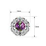 2 1/10 Carat Mystic Topaz and Diamond Antique Stud Earrings In 14 Karat White Gold Image-5