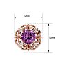 Pink Gemstones 2 1/10 Carat Pink Topaz and Diamond Antique Stud Earrings In 14 Karat Rose Gold Image-5