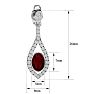2 1/2 Carat Oval Shape Ruby and Diamond Dangle Earrings In 14 Karat White Gold Image-5