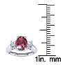 1.15 Carat Oval Shape Ruby and Two Diamond Ring In 925 Sterling Silver. Beautiful Ruby Gemstone! Image-5