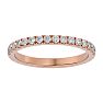 1/4 Carat Diamond Matching Wedding band  In 14K Rose Gold Image-1