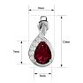Garnet Earrings: Garnet Jewelry: 2 Carat Garnet and Diamond Pear Shape Stud Earrings In 14 Karat White Gold  Image-5