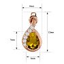 1 1/3 Carat Citrine and Diamond Pear Shape Stud Earrings In 14 Karat Rose Gold  Image-5