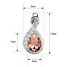 1-2/5 Carat Pear Shape Morganite Earrings and Diamond Drop In 14 Karat White Gold  Image-5