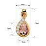 1-2/5 Carat Pear Shape Morganite Earrings and Diamond Drop In 14 Karat Yellow Gold  Image-5